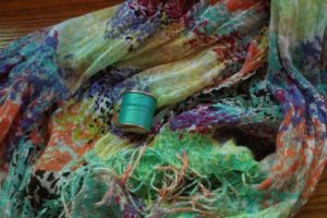 Colorful Scarf with Thread